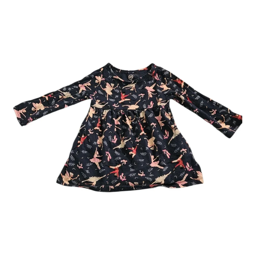 Wonder Nation Child Size 12M Long Sleeve Ballerina Dress